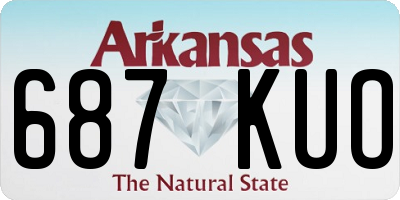 AR license plate 687KUO