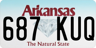 AR license plate 687KUQ