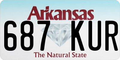 AR license plate 687KUR