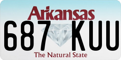 AR license plate 687KUU