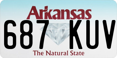 AR license plate 687KUV