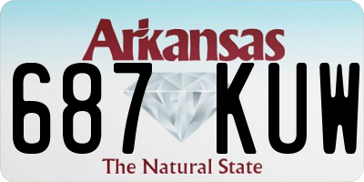 AR license plate 687KUW