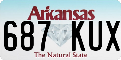 AR license plate 687KUX