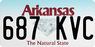 AR license plate 687KVC