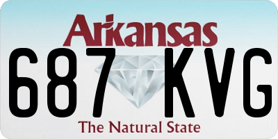AR license plate 687KVG