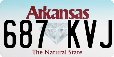 AR license plate 687KVJ