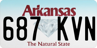 AR license plate 687KVN