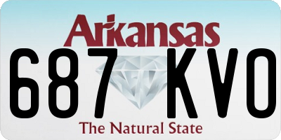 AR license plate 687KVO