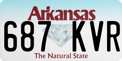 AR license plate 687KVR