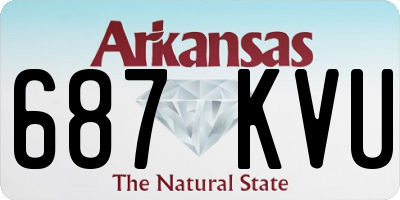 AR license plate 687KVU