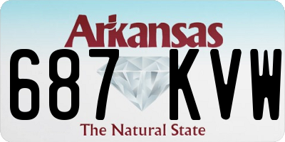 AR license plate 687KVW