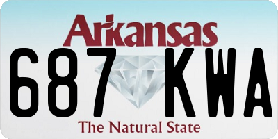 AR license plate 687KWA
