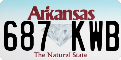 AR license plate 687KWB
