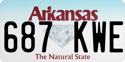 AR license plate 687KWE