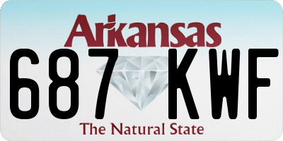 AR license plate 687KWF