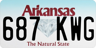 AR license plate 687KWG