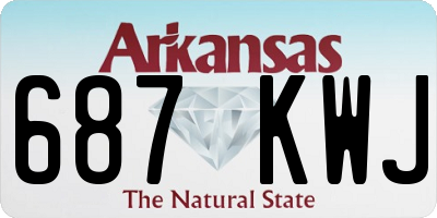 AR license plate 687KWJ
