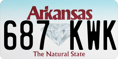 AR license plate 687KWK