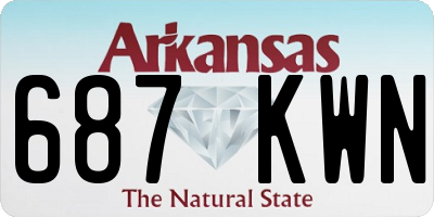 AR license plate 687KWN