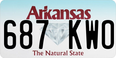 AR license plate 687KWO