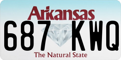 AR license plate 687KWQ