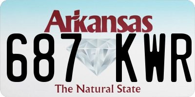 AR license plate 687KWR