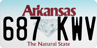 AR license plate 687KWV