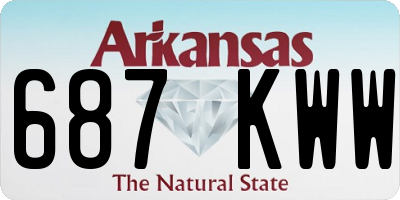 AR license plate 687KWW