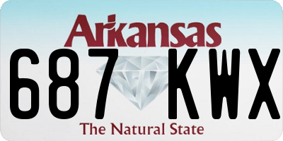AR license plate 687KWX
