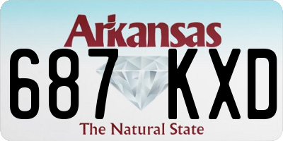 AR license plate 687KXD