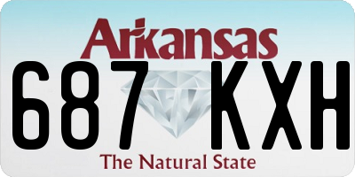 AR license plate 687KXH