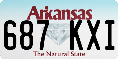 AR license plate 687KXI