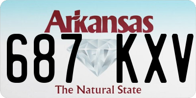 AR license plate 687KXV