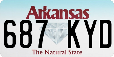 AR license plate 687KYD