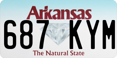 AR license plate 687KYM