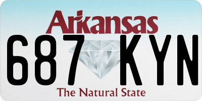 AR license plate 687KYN