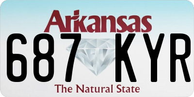 AR license plate 687KYR