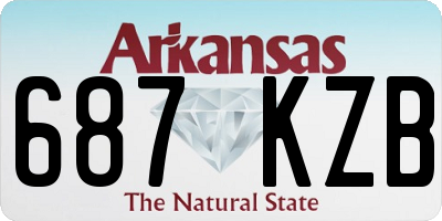 AR license plate 687KZB