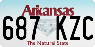 AR license plate 687KZC