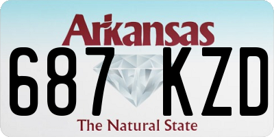 AR license plate 687KZD
