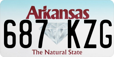 AR license plate 687KZG