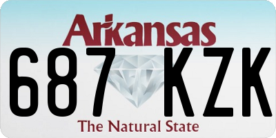 AR license plate 687KZK
