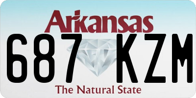 AR license plate 687KZM