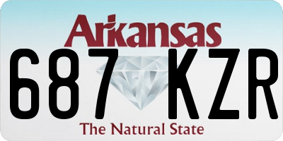AR license plate 687KZR