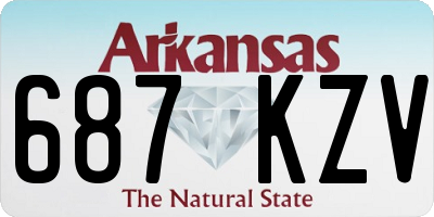 AR license plate 687KZV
