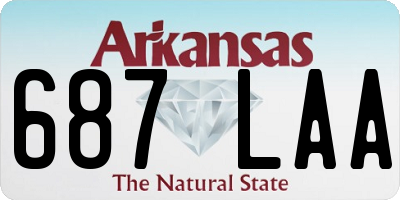 AR license plate 687LAA