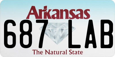 AR license plate 687LAB