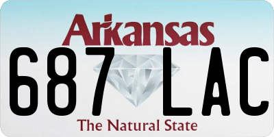 AR license plate 687LAC