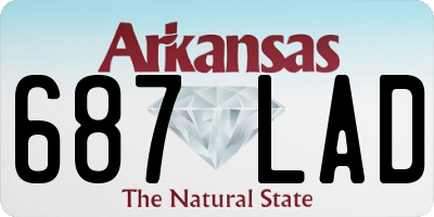 AR license plate 687LAD