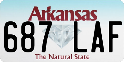 AR license plate 687LAF